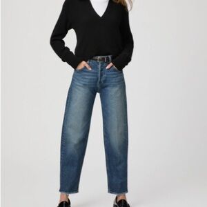 PAIGE Alexis Barrel Leg Jean - Lovejoy Distressed -28